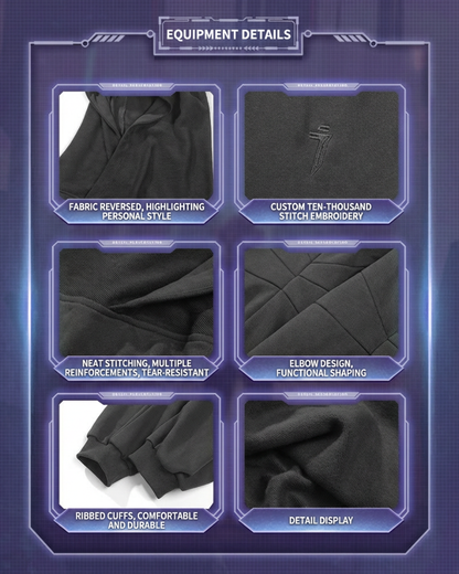 Futuristic Darkwear Sorcerer Utility Hoodie