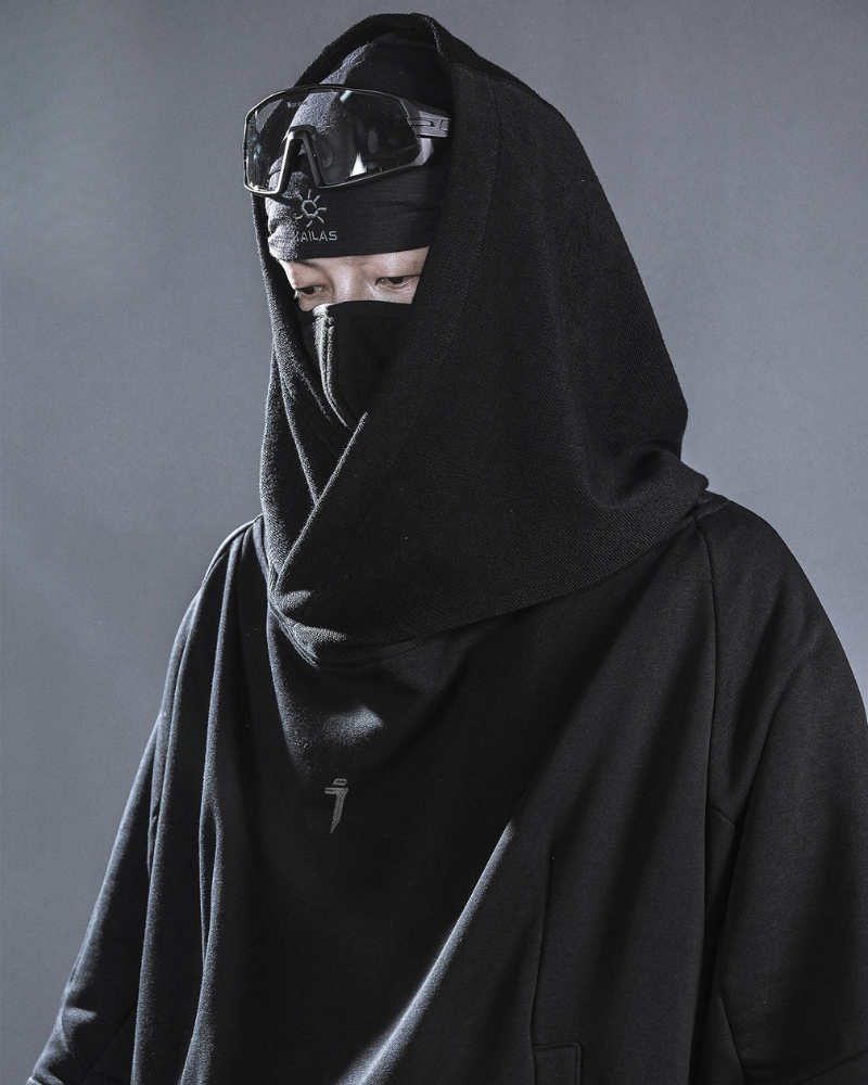 Futuristic Darkwear Sorcerer Utility Hoodie