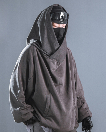 Futuristic Darkwear Sorcerer Utility Hoodie