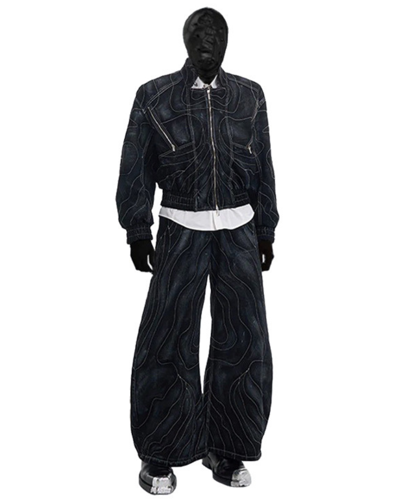 Opium Style Futuristic Wide-Leg Y2K Jeans