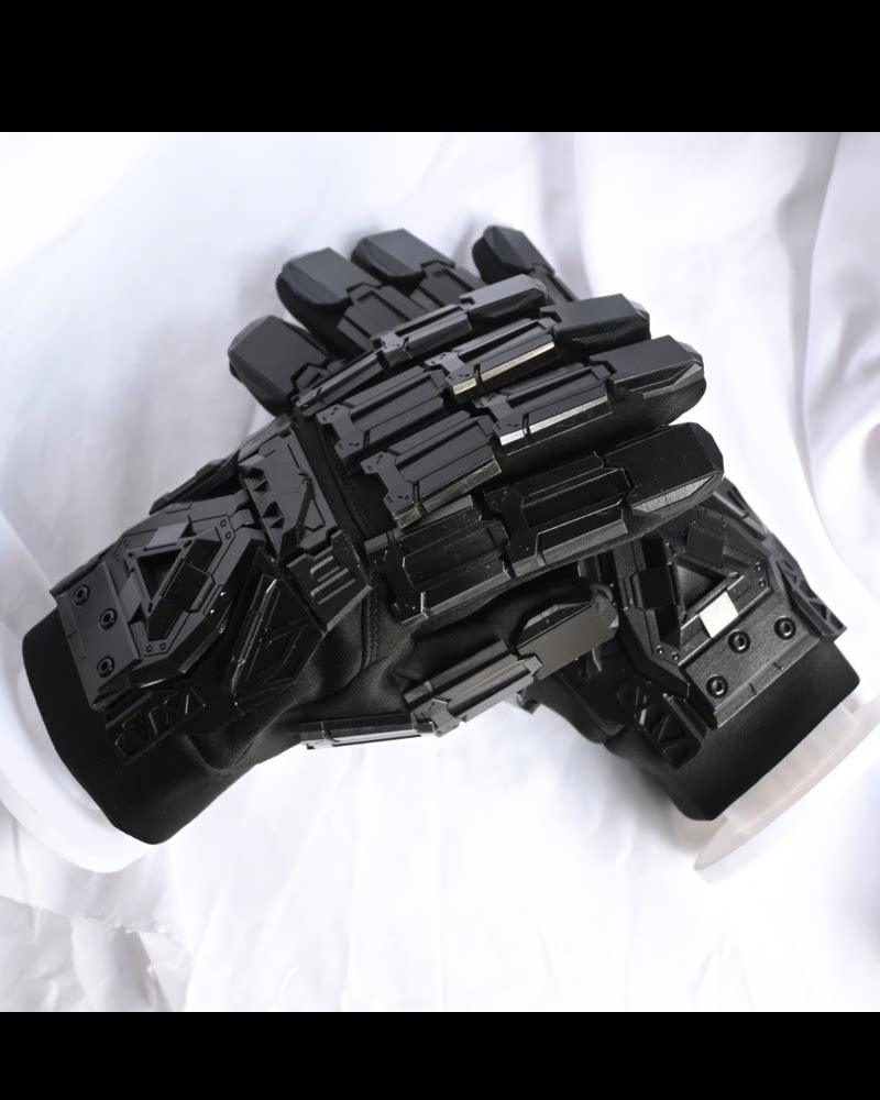 Futuristic Cyberpunk Fluorescent Tactical Gloves