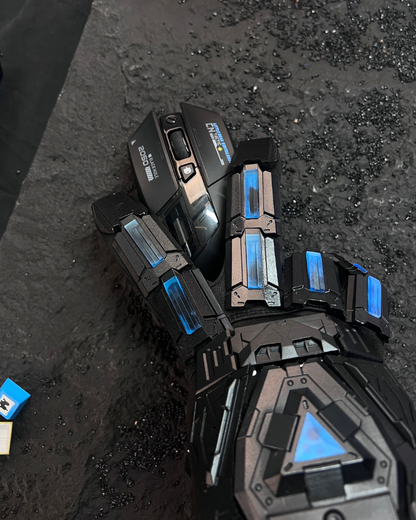 Futuristic Cyberpunk Fluorescent Tactical Gloves