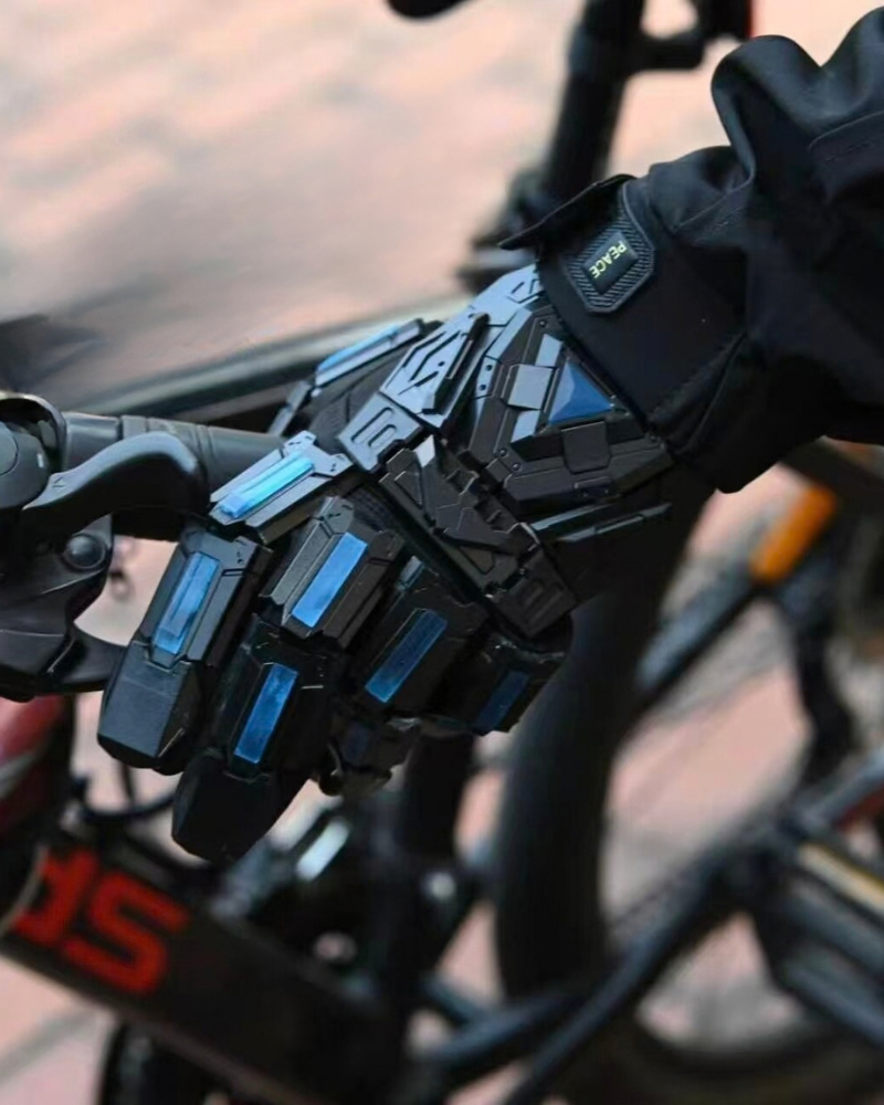 Futuristic Cyberpunk Fluorescent Tactical Gloves