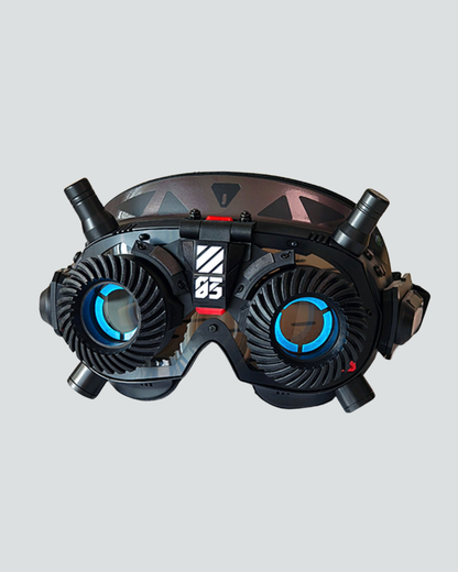 Futuristic Sci-Fi Cosplay LED Light-Up Goggles Mechanical Mask