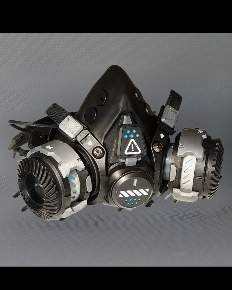 Futuristic Sci-Fi Cosplay LED Light-Up Goggles Mechanical Mask