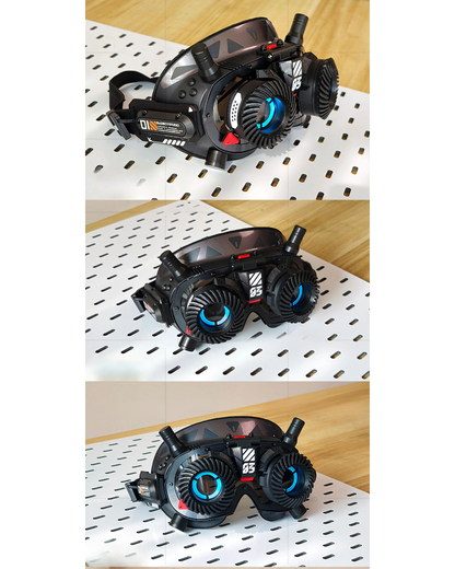 Futuristic Sci-Fi Cosplay LED Light-Up Goggles Mechanical Mask