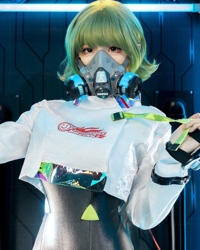 Futuristic Sci-Fi Cosplay LED Light-Up Goggles Mechanical Mask