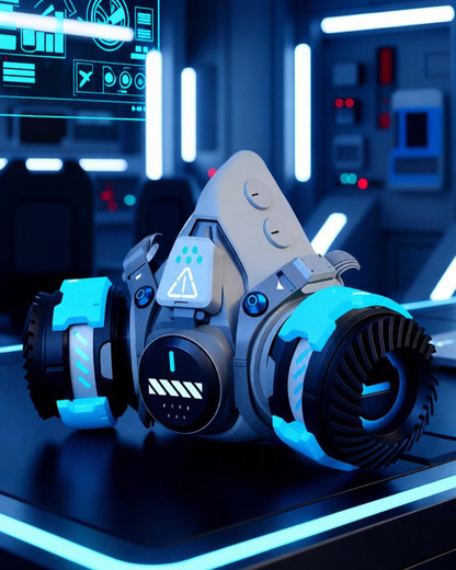 Futuristic Sci-Fi Cosplay LED Light-Up Goggles Mechanical Mask