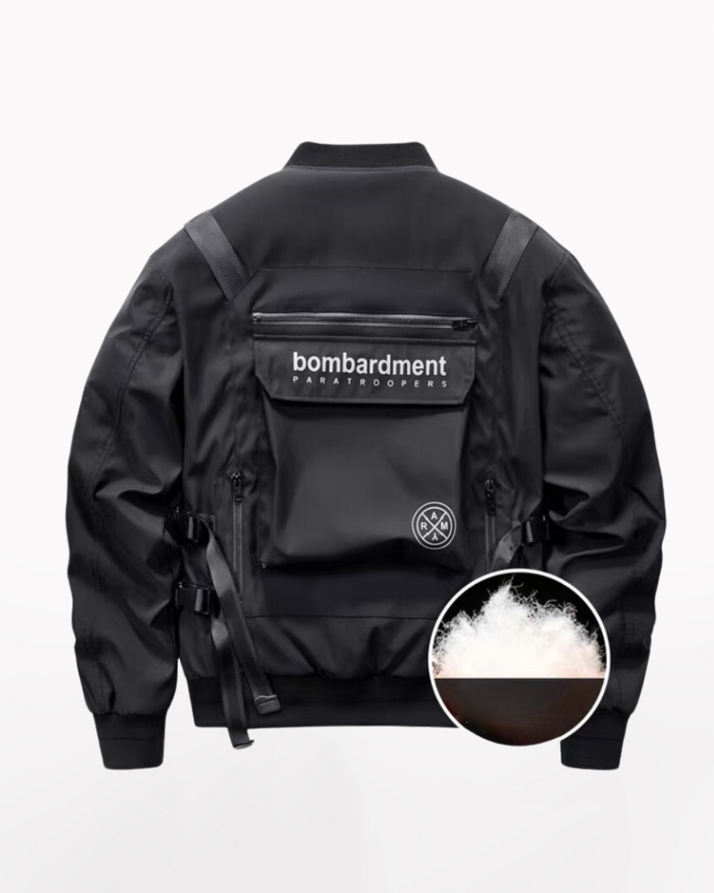 Futuristic Backpack Functional Bomber Jacket