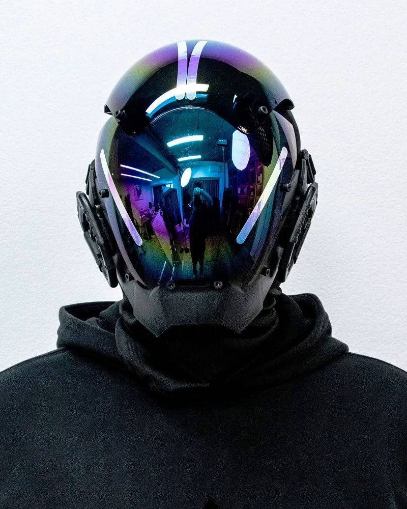 Futuristic Cyberpunk Helmet Mask
