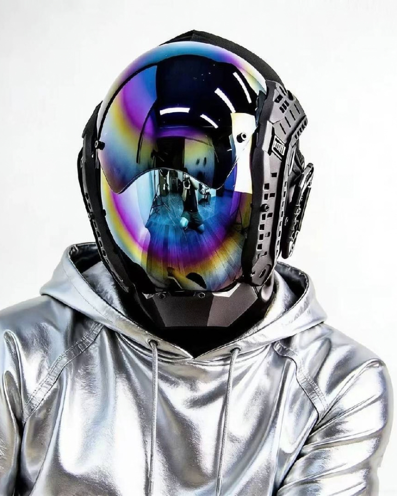 Futuristic Cyberpunk Helmet Mask