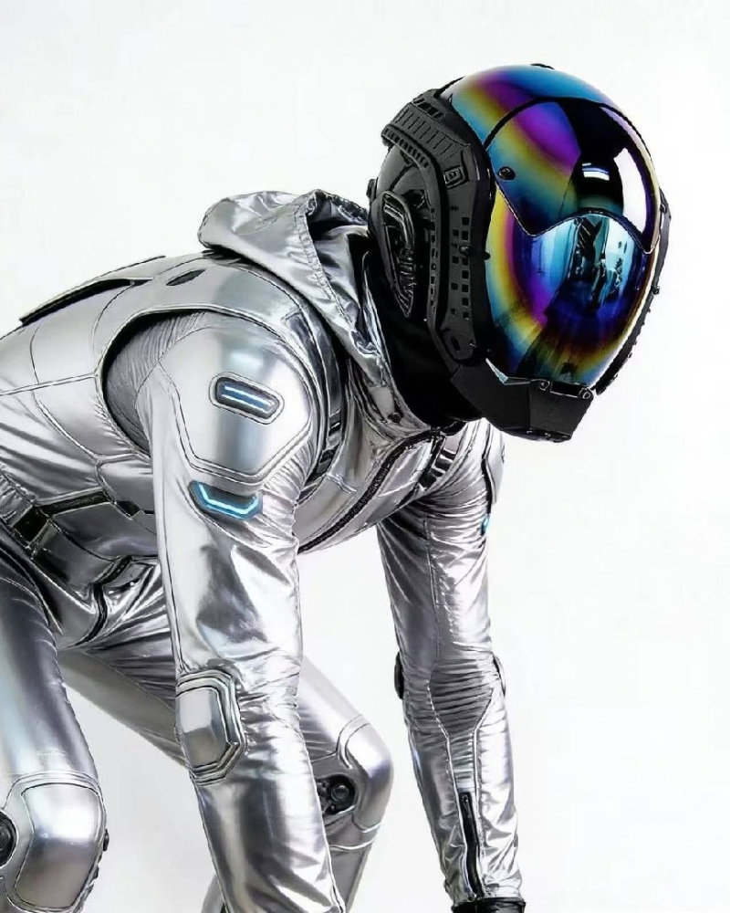 Futuristic Cyberpunk Helmet Mask