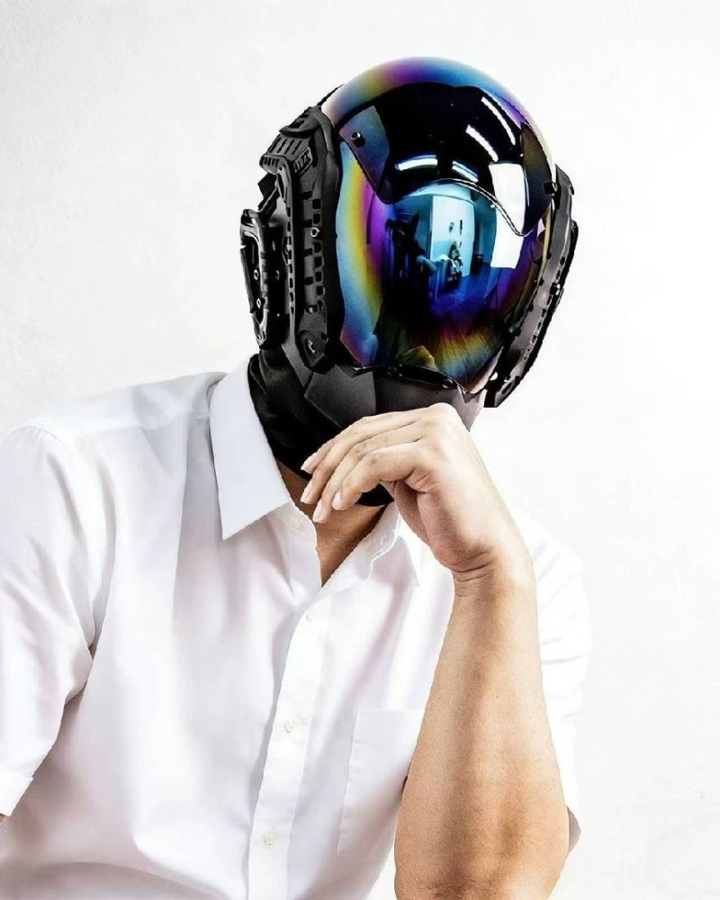 Futuristic Cyberpunk Helmet Mask