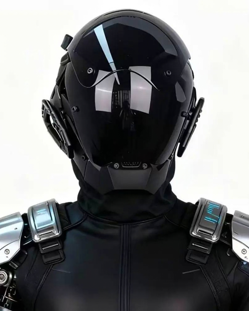Futuristic Cyberpunk Helmet Mask
