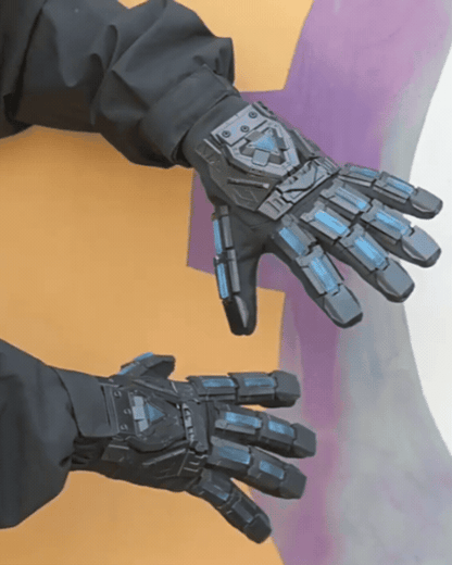 Futuristic Cyberpunk Fluorescent Tactical Gloves