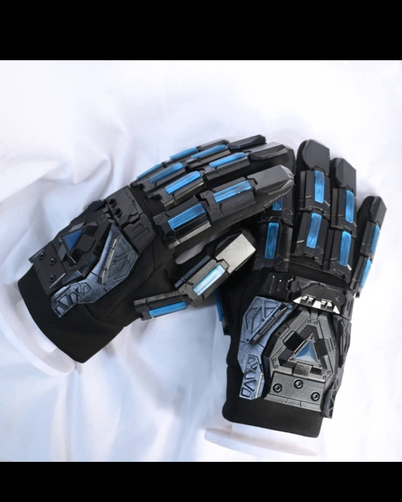 Futuristic Cyberpunk Fluorescent Tactical Gloves