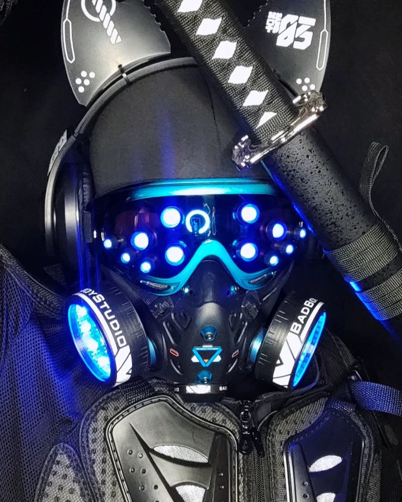 Futuristic Glowing Cyberpunk Led Mask – Techwear Official