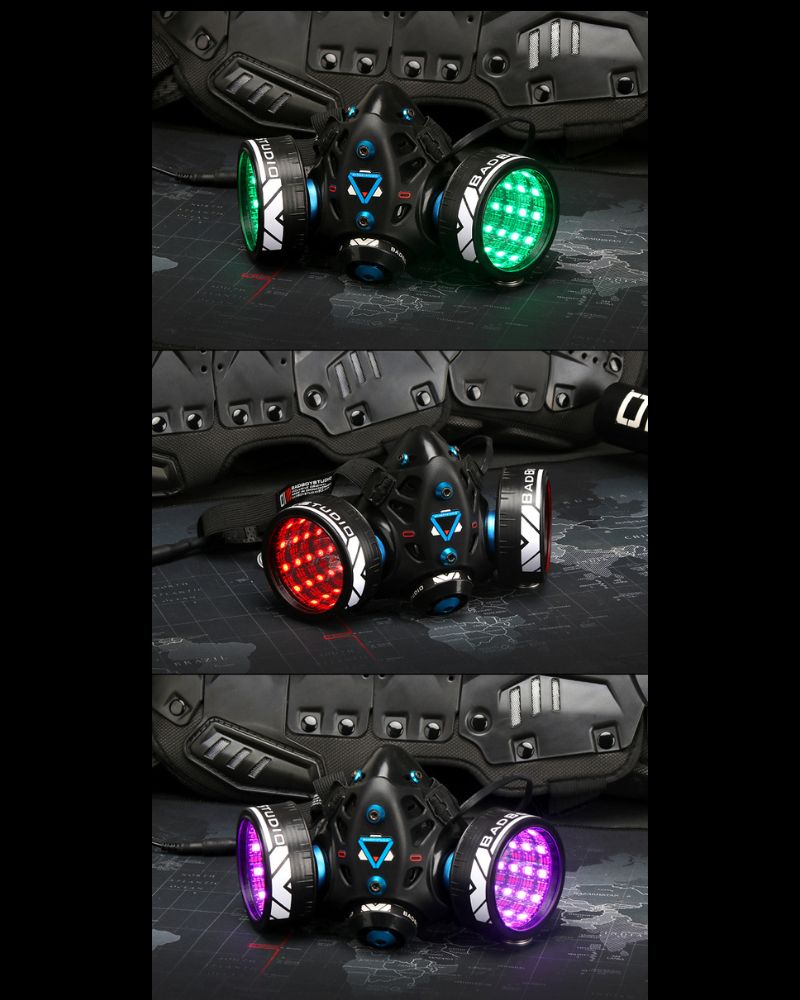 Futuristic Glowing Cyberpunk Led Mask