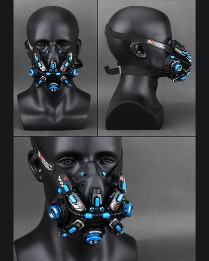 Futuristic Led Cyberpunk Goggles And Mask (Sold Separately）