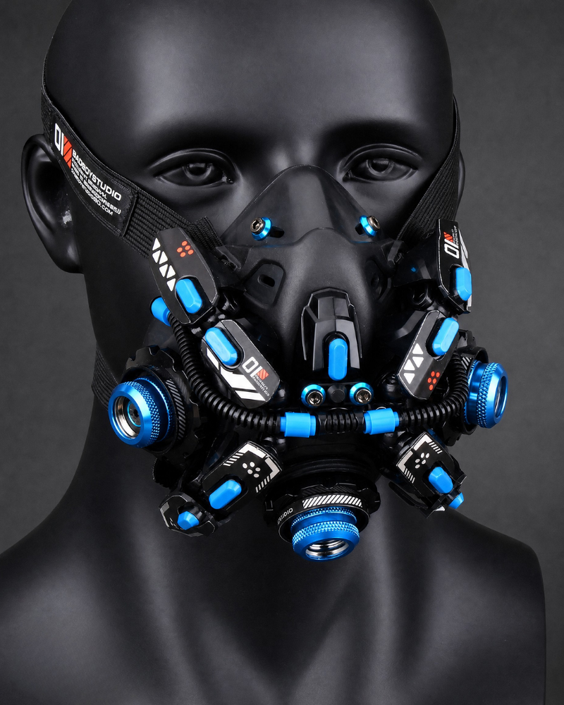 Futuristic Led Cyberpunk Goggles And Mask (Sold Separately）
