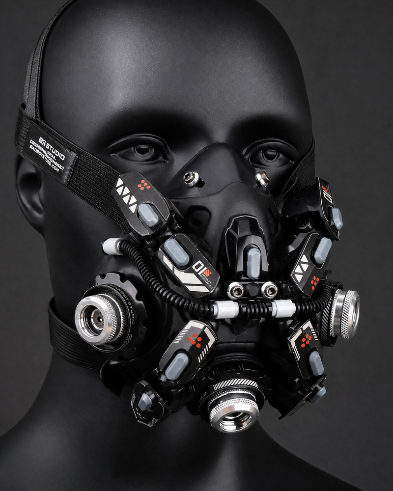 Futuristic Led Cyberpunk Goggles And Mask (Sold Separately）