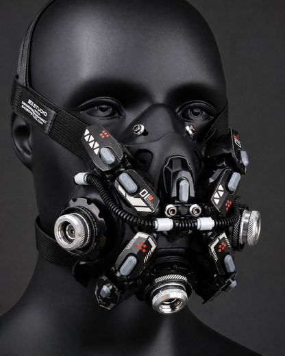 Futuristic Led Cyberpunk Goggles And Mask (Sold Separately）