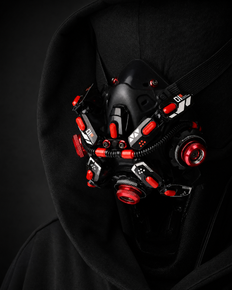Futuristic Led Cyberpunk Goggles And Mask (Sold Separately）
