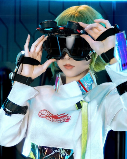 Futuristic Sci-Fi Cosplay LED Light-Up Goggles Mechanical Mask