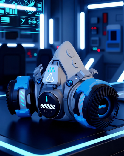 Futuristic Sci-Fi Cosplay LED Light-Up Goggles Mechanical Mask