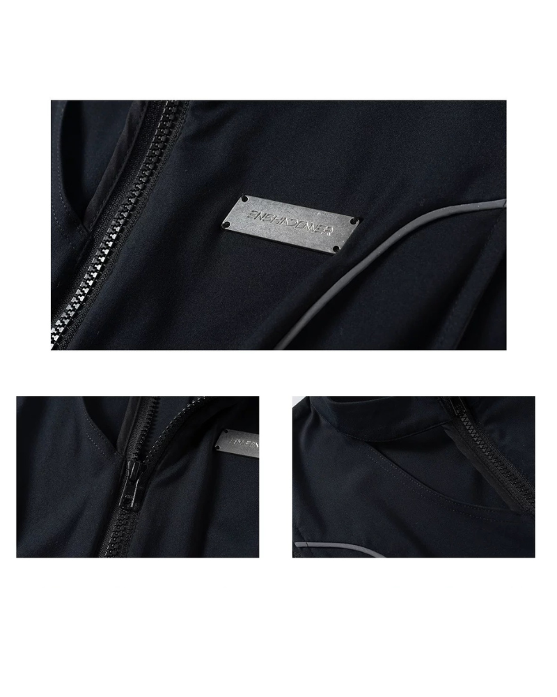 Futuristic Techwear Top And Cargo Skirt Set（Sold Separately）