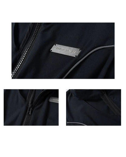 Futuristic Techwear Top And Cargo Skirt Set（Sold Separately）