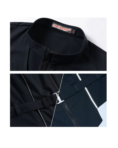 Futuristic Techwear Top And Cargo Skirt Set（Sold Separately）