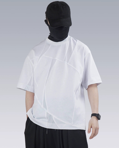 Geometric Patchwork Techwear T-Shirt