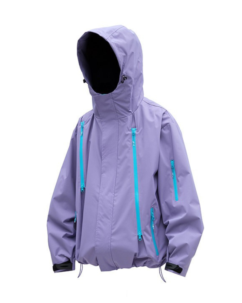Gorpcore Water-Resistant Unisex Hooded Hardshell Jacket