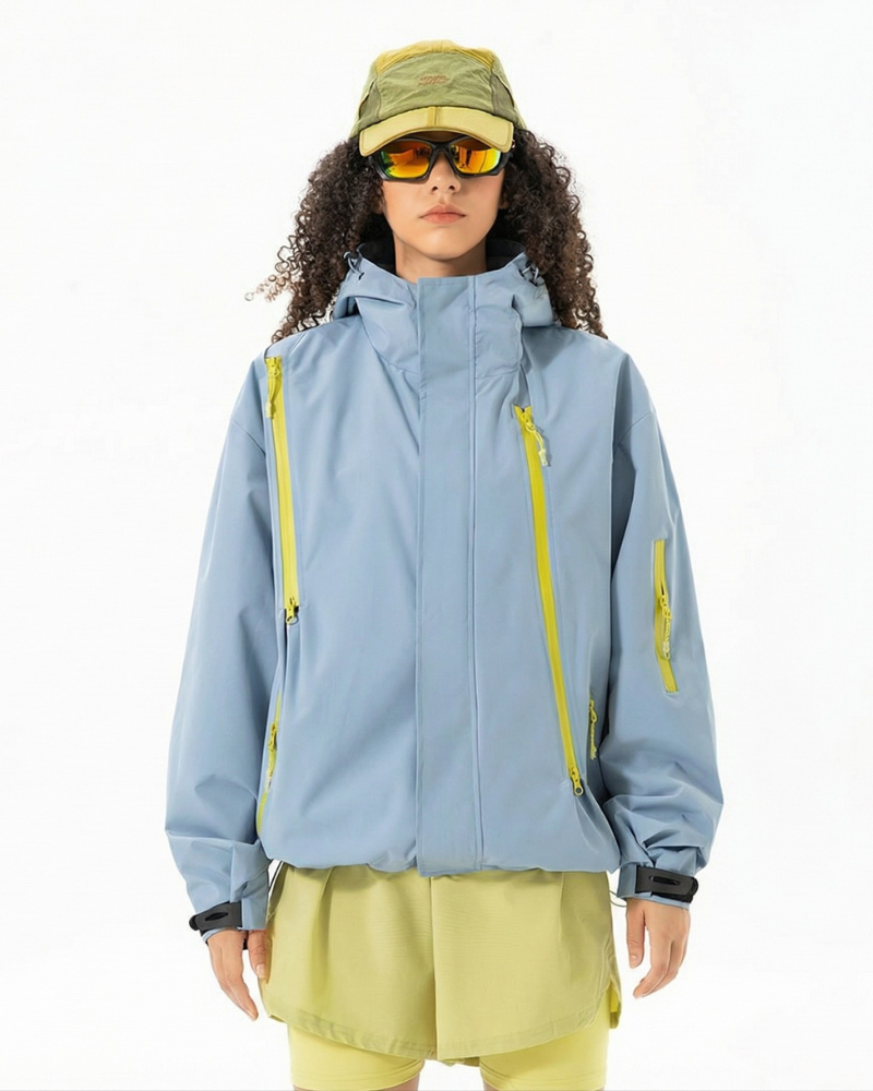 Gorpcore Water-Resistant Unisex Hooded Hardshell Jacket