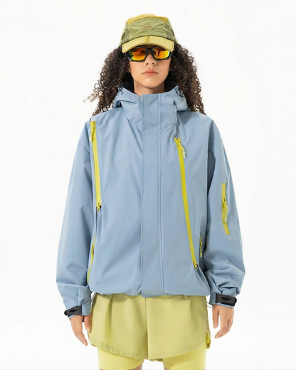 Gorpcore Water-Resistant Unisex Hooded Hardshell Jacket