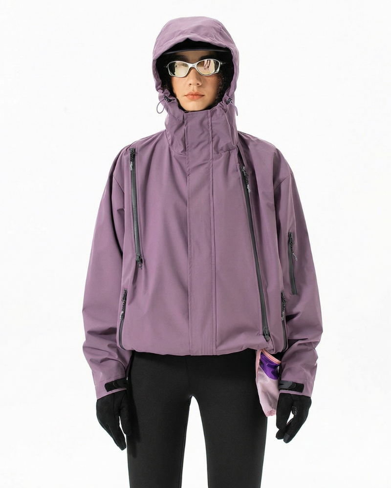 Gorpcore Water-Resistant Unisex Hooded Hardshell Jacket
