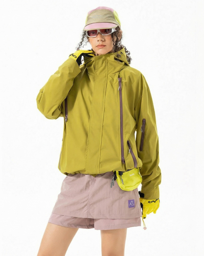 Gorpcore Water-Resistant Unisex Hooded Hardshell Jacket