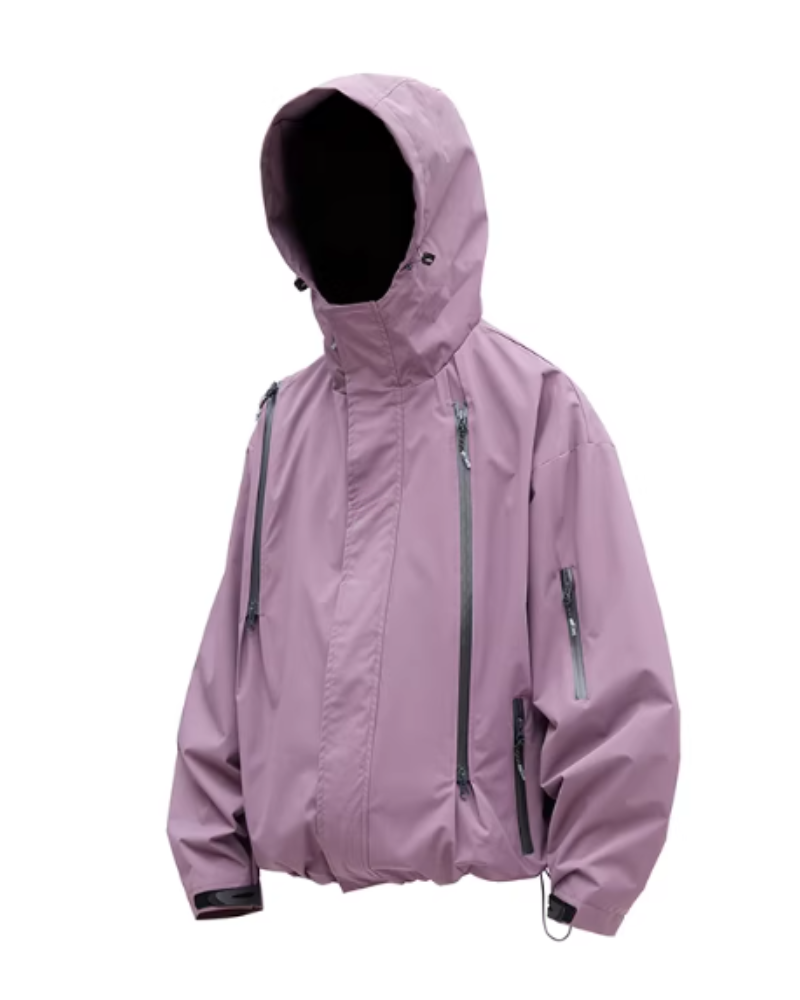 Gorpcore Water-Resistant Unisex Hooded Hardshell Jacket