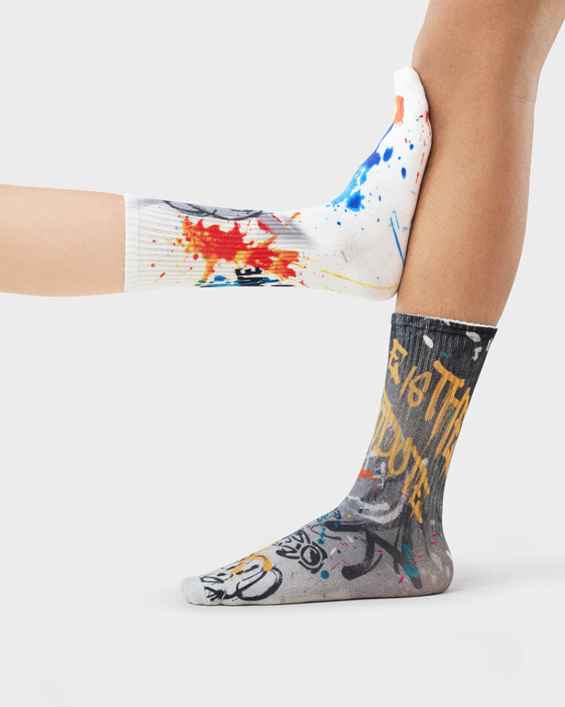 Graffiti Mid-calf Sports Socks