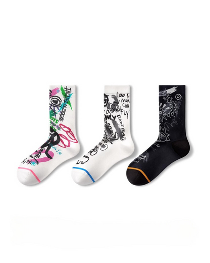 Graffiti Mid-calf Sports Socks
