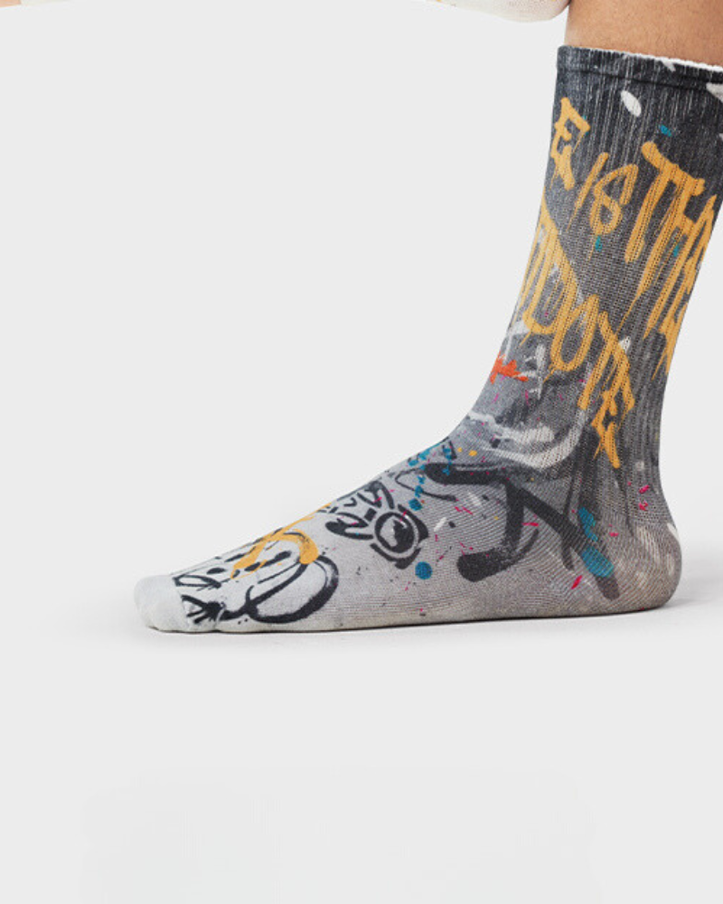 Graffiti Mid-calf Sports Socks