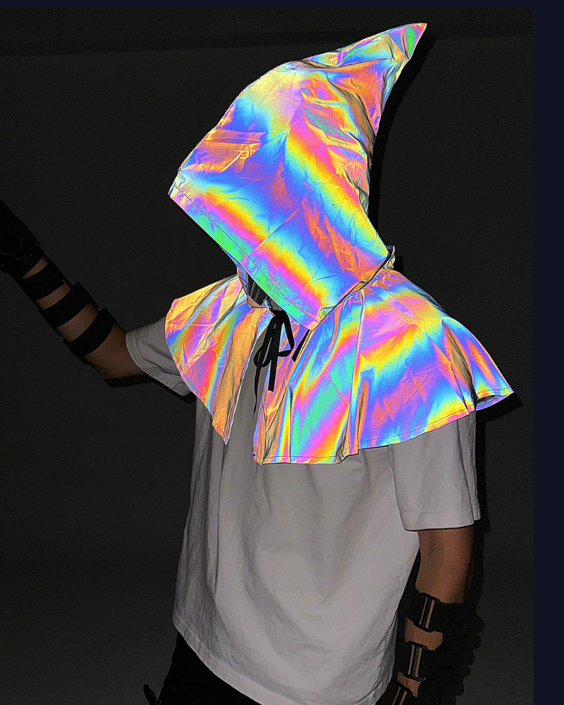 Reflective Capes Rave Halloween Colorful Reflective Wizard Cape β Techwear Official