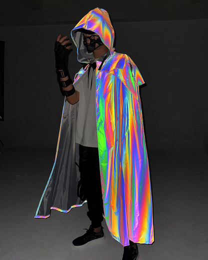 Halloween Colorful Reflective Wizard Cloak