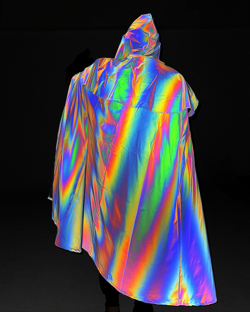 Halloween Colorful Reflective Wizard Cloak
