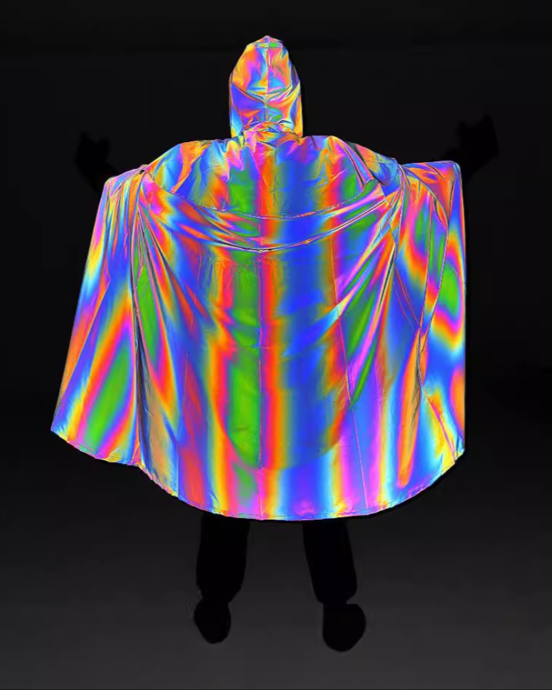 Halloween Colorful Reflective Wizard Cloak