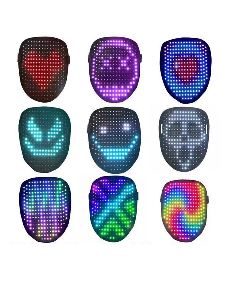 APP Changing Face Led Cyberpunk Mask