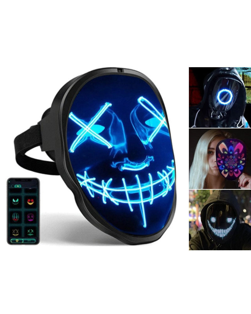 APP Changing Face Led Cyberpunk Mask