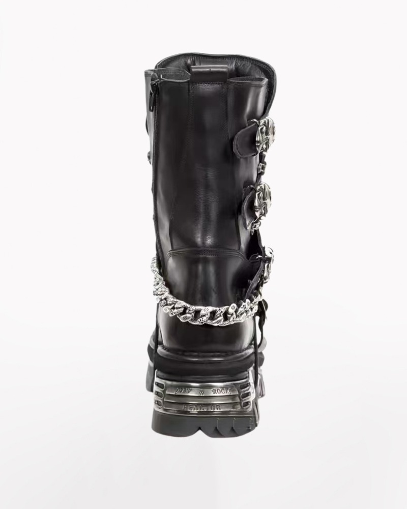 Harley Motorcycle Skull Punk Couple Handmade Martin Boots