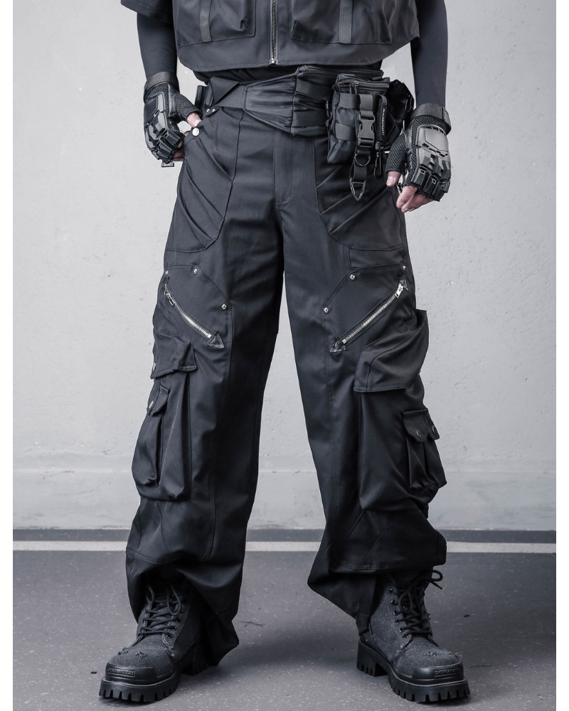 Heavyweight Functional Loose Wide-Leg Cargo Pants